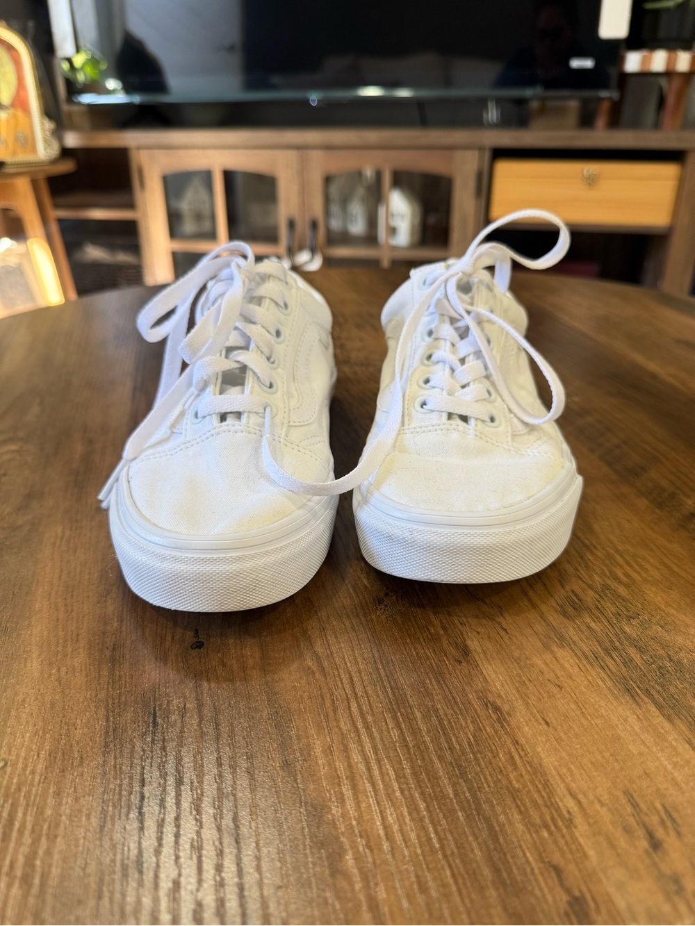 Vans Women's White Canvas Low-Top Sneakers